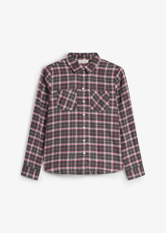 Camicia in flanella di puro cotone biologico, bonprix