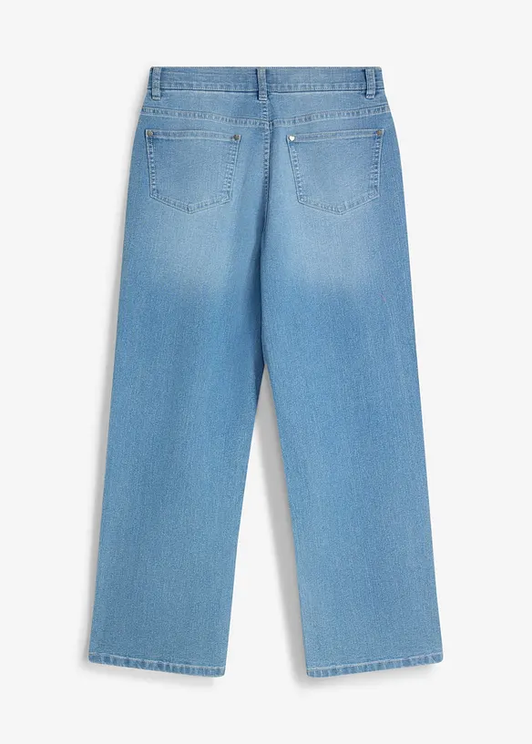 Jeans wide leg, vita media, bonprix