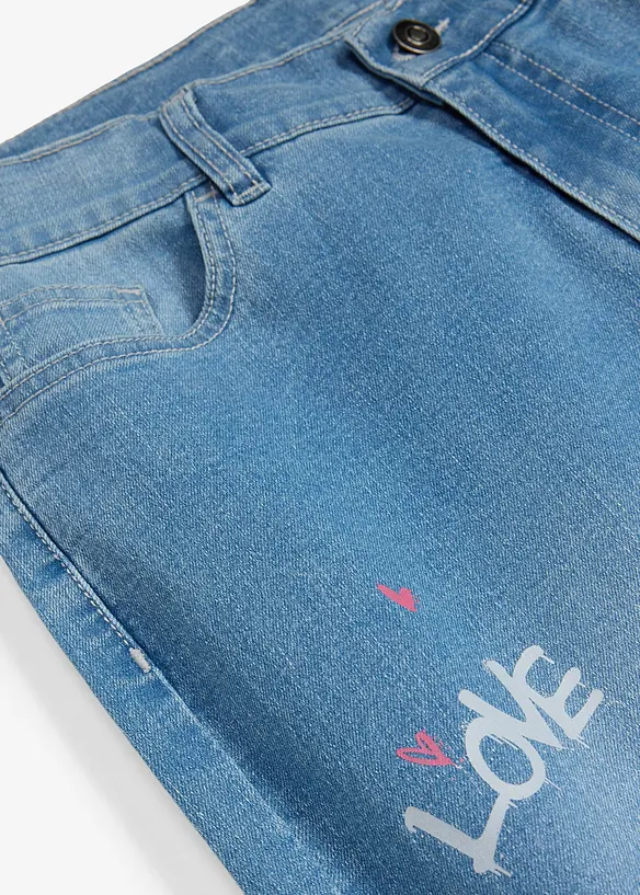 Jeans wide leg, vita media, bonprix