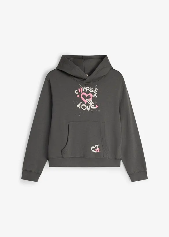 Felpa con cappuccio in morbido cotone biologico, bonprix