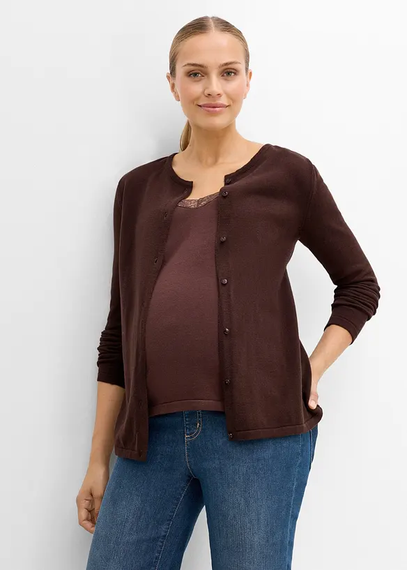 Cardigan pr&eacute;maman 2 in 1 con funzione allattamento, bonprix