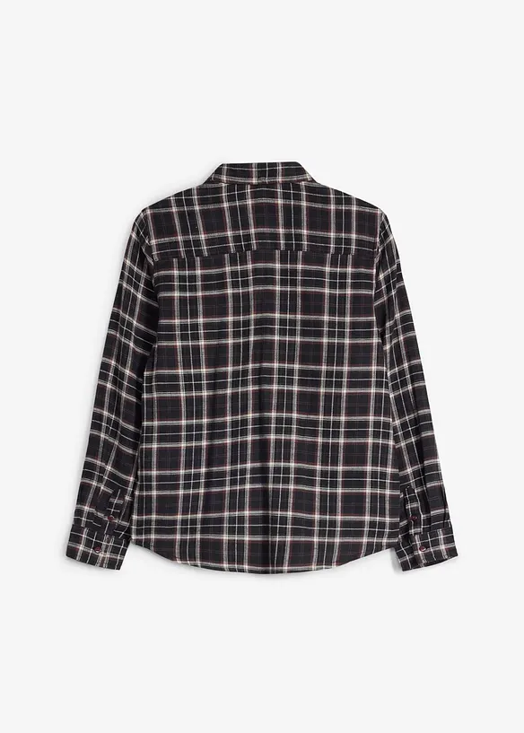 Camicia di flanella a quadri con taschini, bonprix