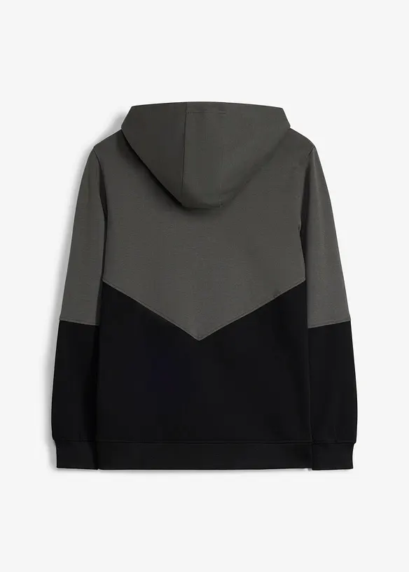 Felpa con zip in morbido cotone biologico, bonprix