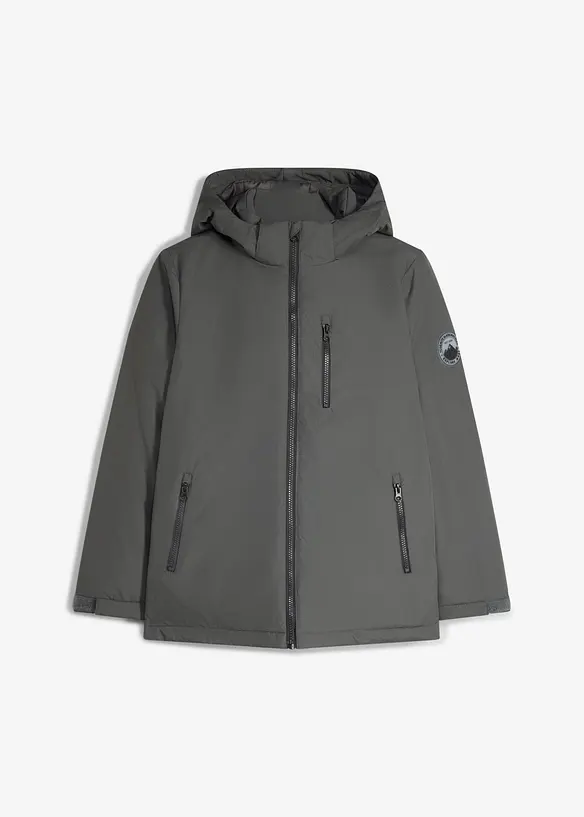 Giacca tecnica idrorepellente con cappuccio rimovibile, bonprix