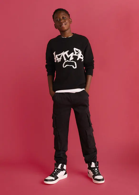 Maglione in  filato grosso di puro cotone, bonprix