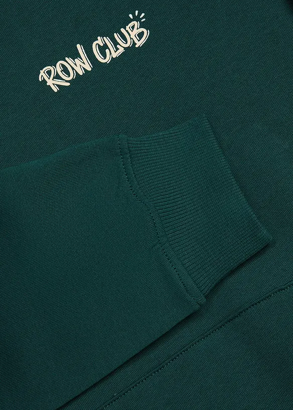 Felpa in morbido cotone biologico, con cappuccio e stampa grande dietro, bonprix