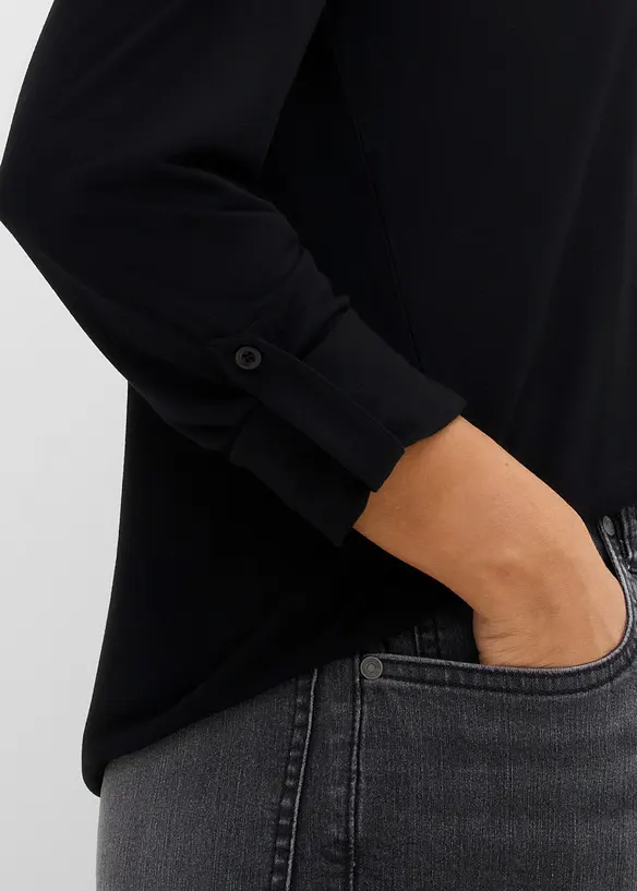 Maglia a maniche lunghe in viscosa morbida, bonprix