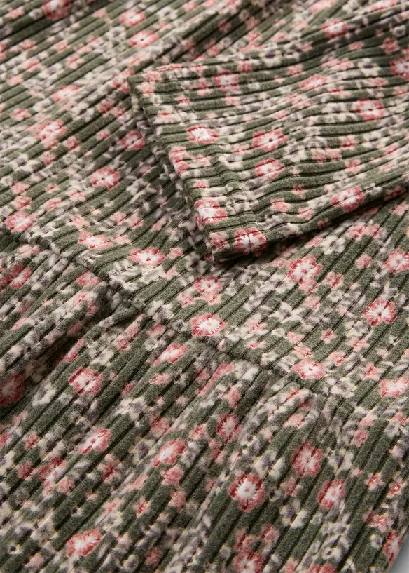 Abito midi in maglia a coste elasticizzata, bonprix