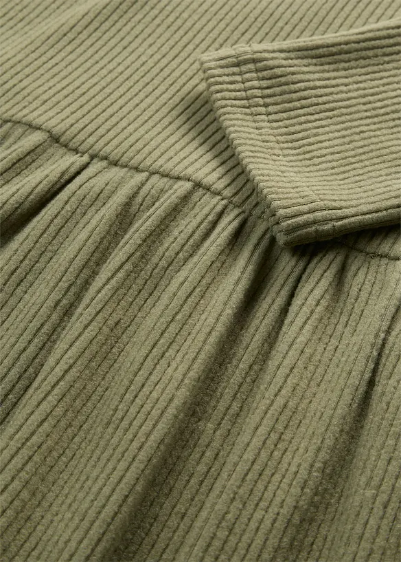 Abito midi in maglia a coste elasticizzata, bonprix