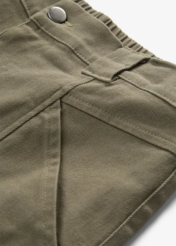 Pantaloni barrel in misto cotone elasticizzato, bonprix