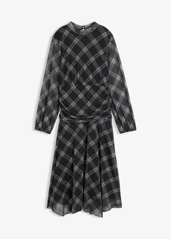 Abito in jersey e mesh fine, bonprix
