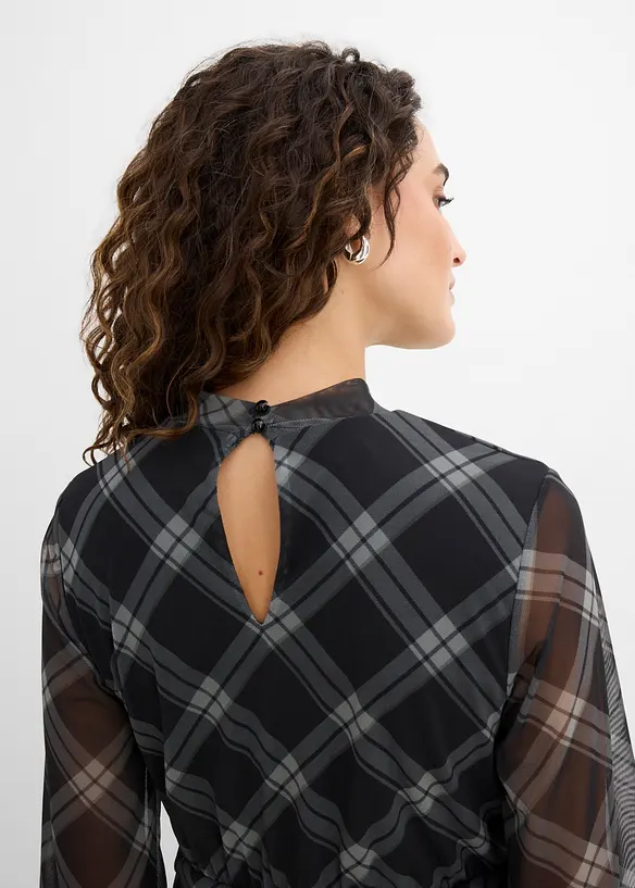 Abito in jersey e mesh fine, bonprix