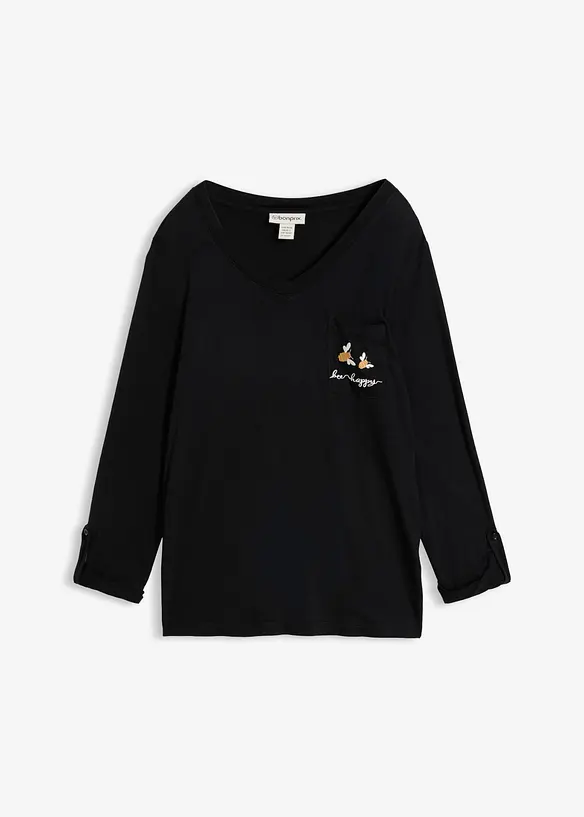 Maglia a maniche lunghe in viscosa morbida, bonprix