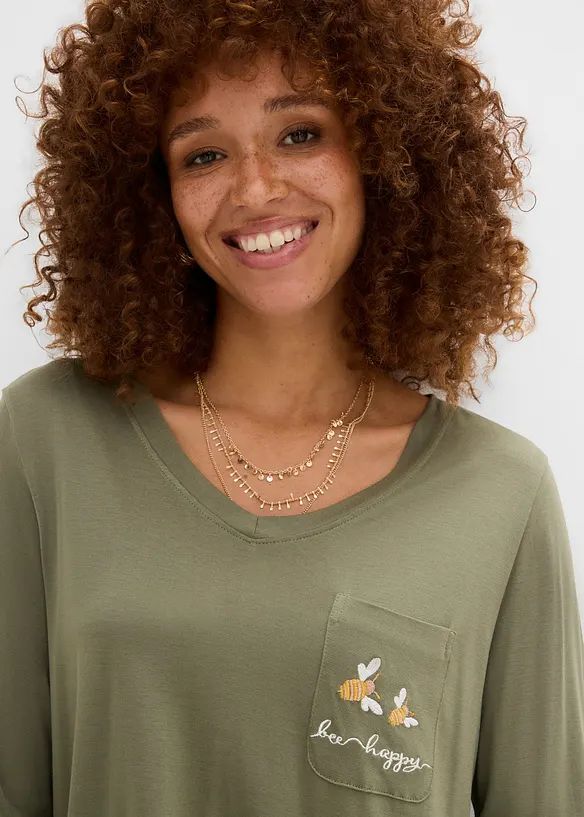Maglia a maniche lunghe in viscosa morbida, bonprix