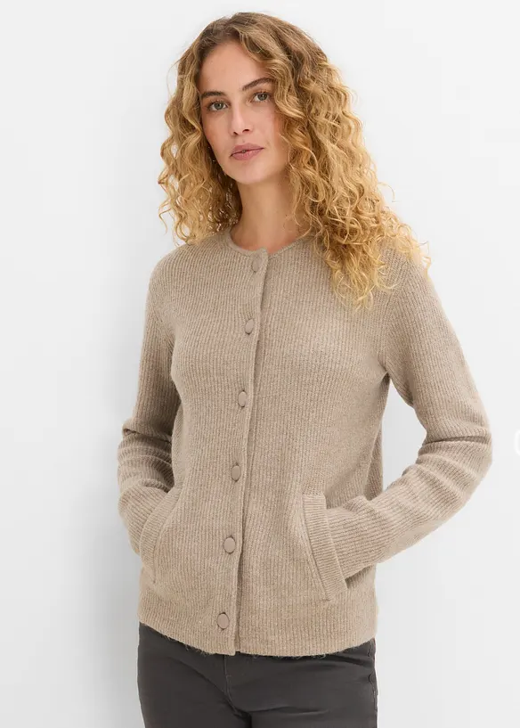 Cardigan in maglia a coste, bonprix