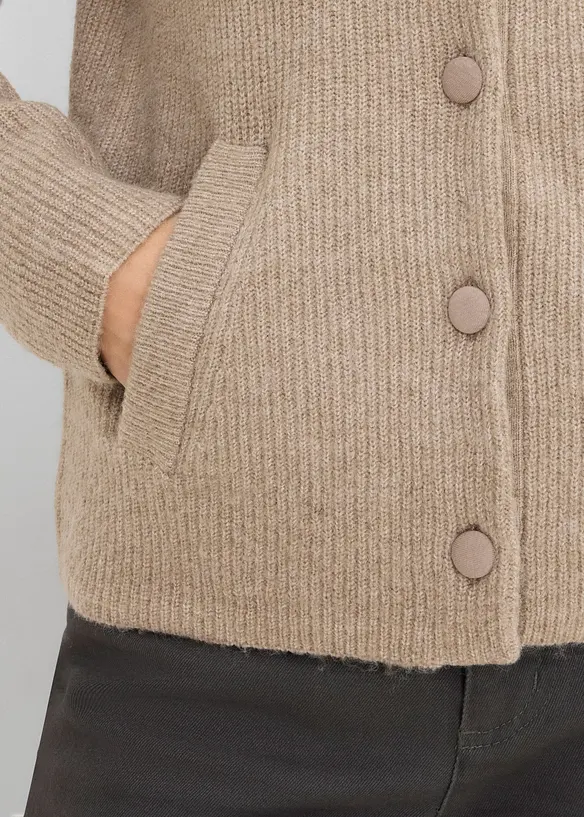 Cardigan in maglia a coste, bonprix