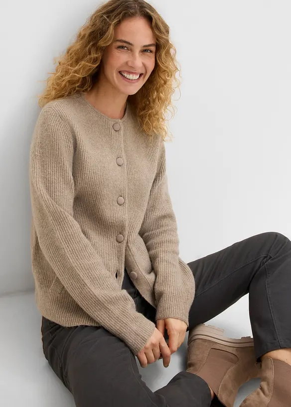 Cardigan in maglia a coste, bonprix