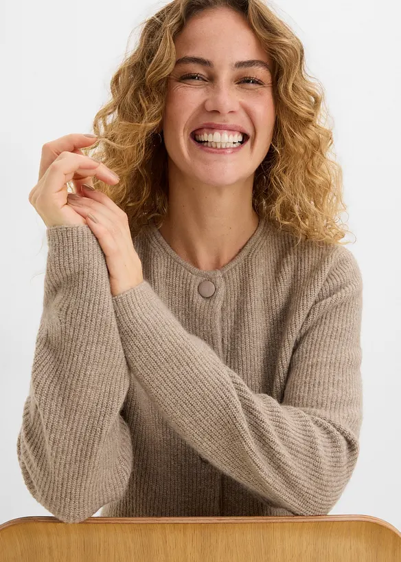 Cardigan in maglia a coste, bonprix