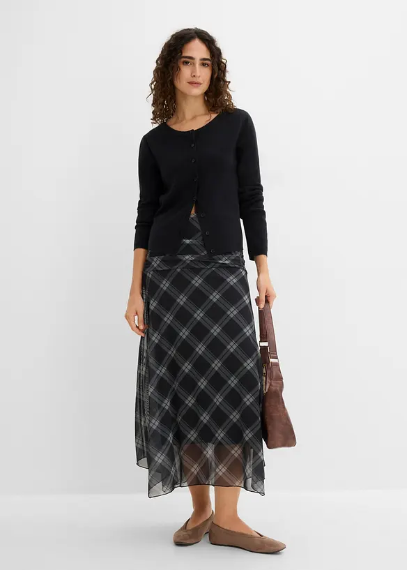 Gonna in jersey di mesh fine, bonprix