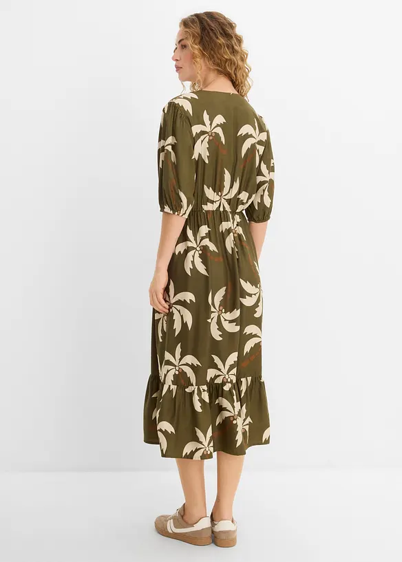 Abito midi in morbida viscosa, bonprix