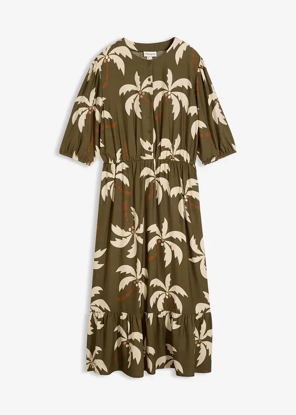 Abito midi in morbida viscosa, bonprix