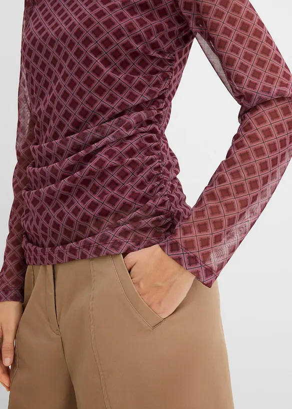 Maglia a maniche lunghe in mesh fine, bonprix