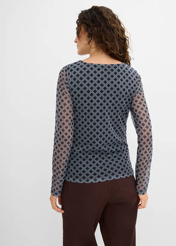 Maglia a maniche lunghe in mesh fine, bonprix
