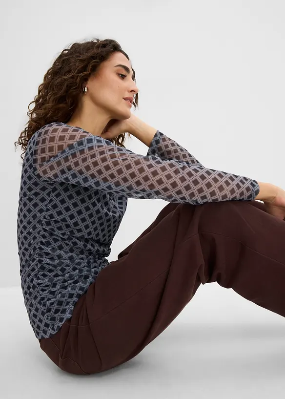 Maglia a maniche lunghe in mesh fine, bonprix