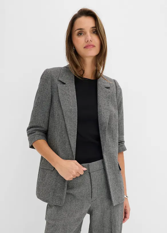 Blazer lungo con colletto a revers, bonprix