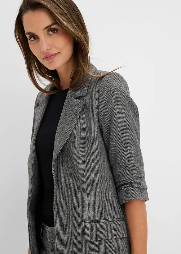 Blazer lungo con colletto a revers, bonprix
