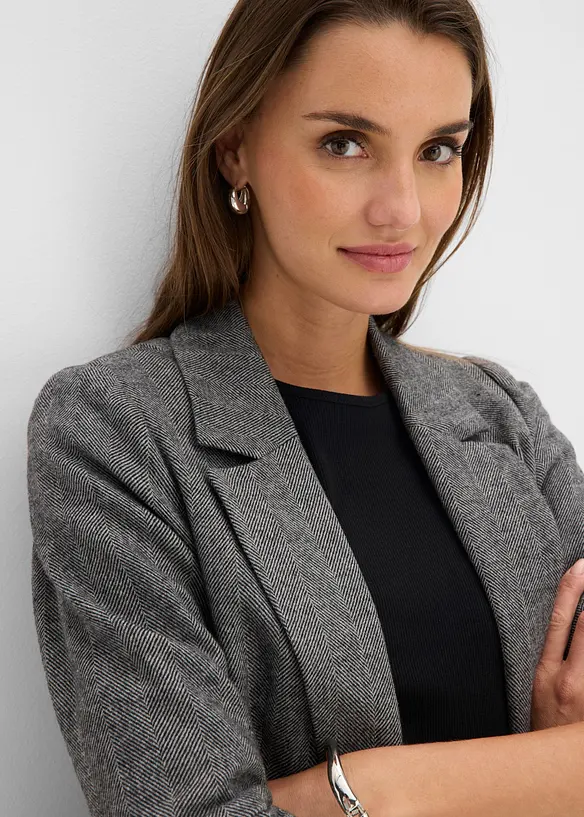 Blazer lungo con colletto a revers, bonprix