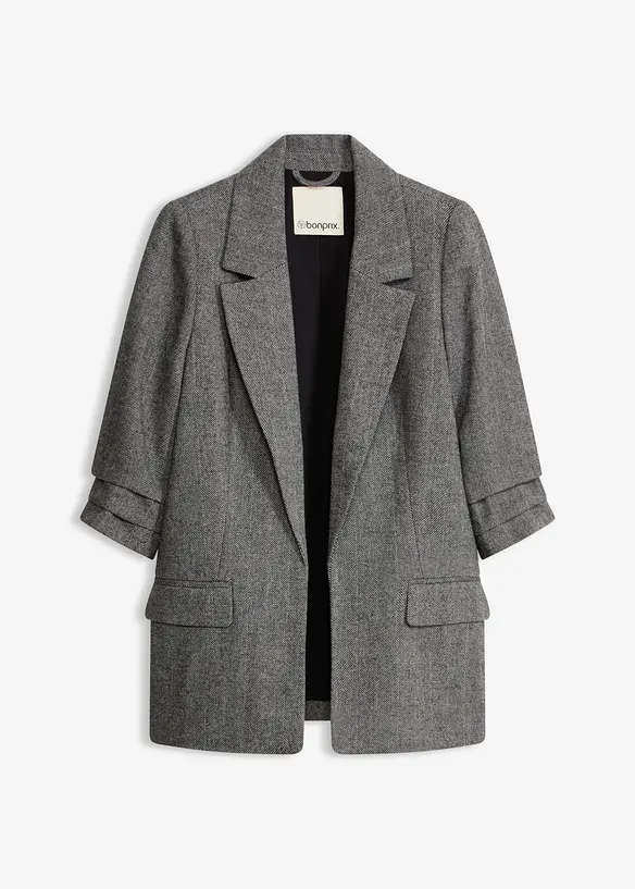Blazer lungo con colletto a revers, bonprix