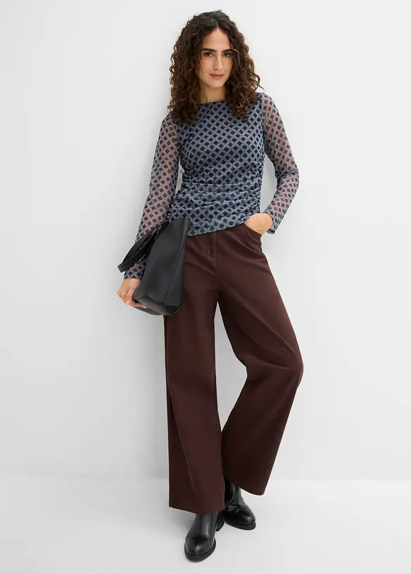 Maglia a maniche lunghe in mesh fine, bonprix