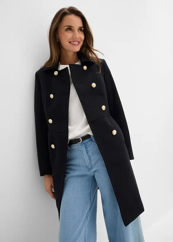 Cappotto corto in simil lana, bonprix