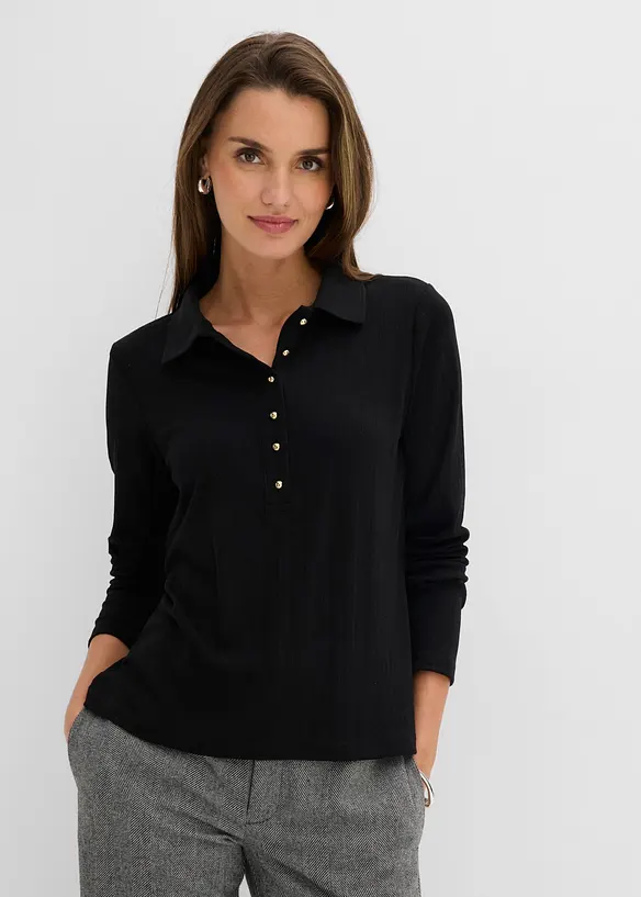 Polo in misto viscosa morbido, bonprix