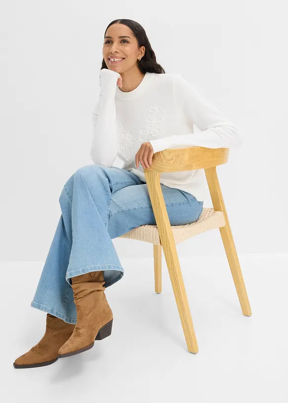 Maglione in filato fine misto viscosa, bonprix
