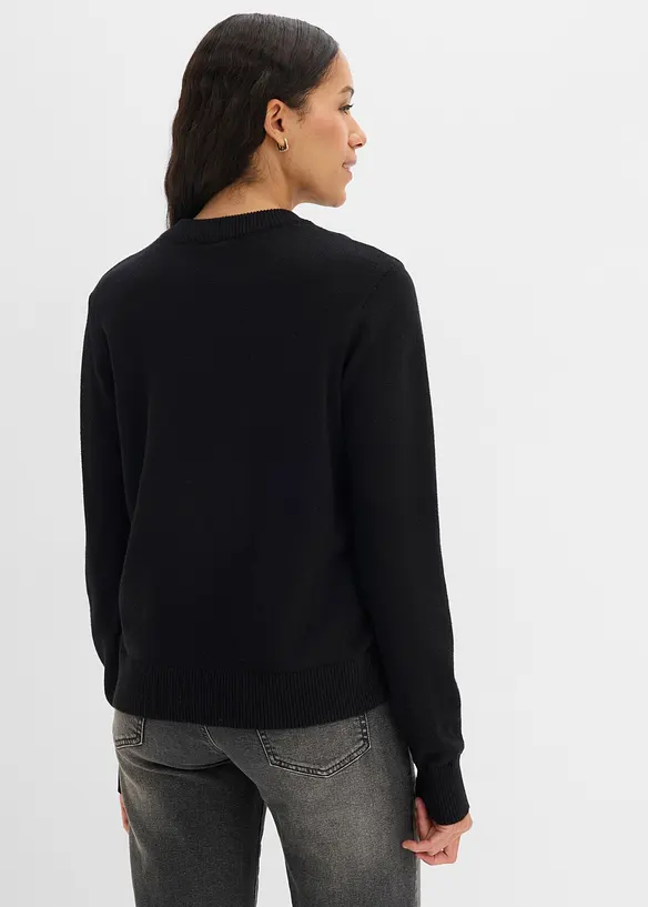 Maglione in filato fine misto viscosa, bonprix