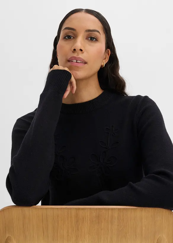 Maglione in filato fine misto viscosa, bonprix