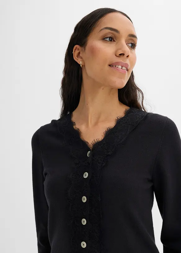 Cardigan in misto viscosa morbido, bonprix