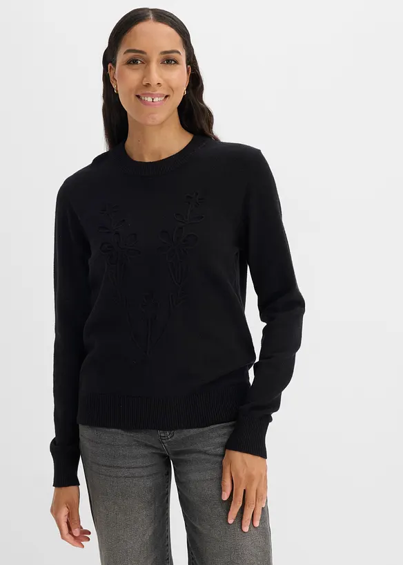 Maglione in filato fine misto viscosa, bonprix