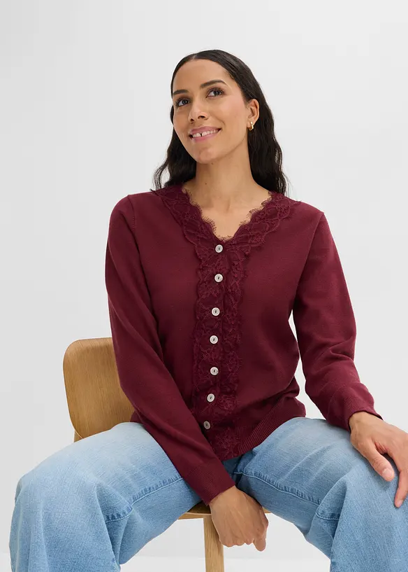Cardigan in misto viscosa morbido, bonprix