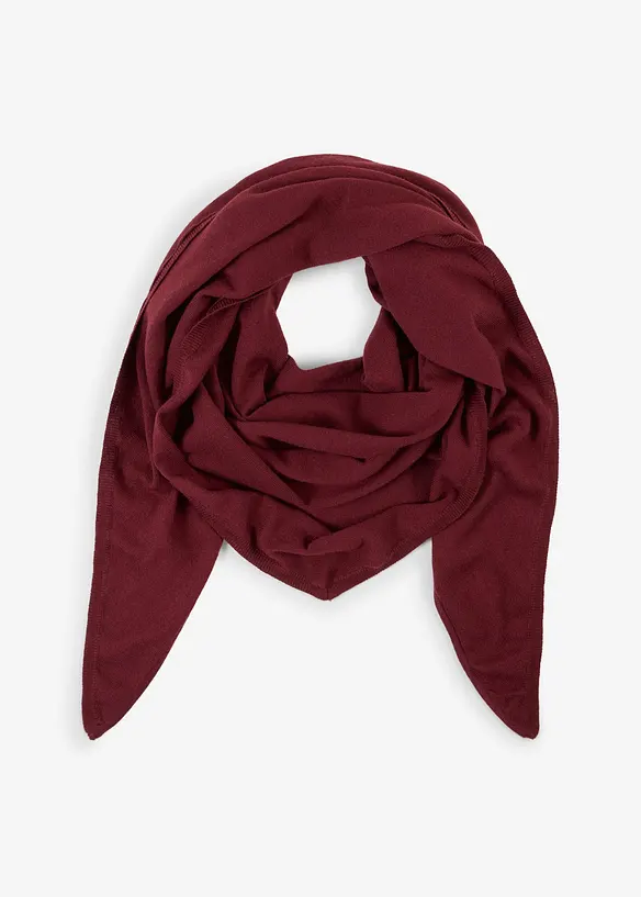 Sciarpa a triangolo in maglia fine con lana merino, bonprix