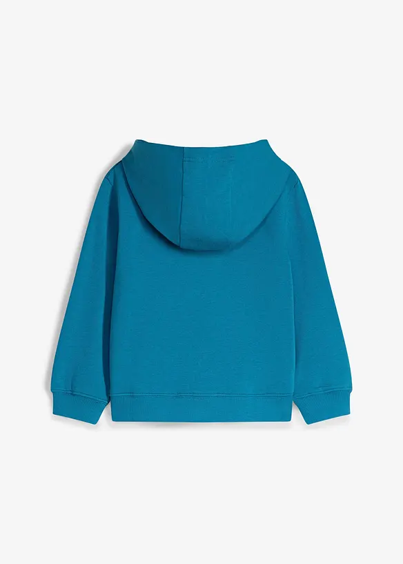 Felpa con zip e cappuccio in morbido cotone biologico, bonprix