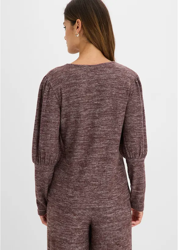 Maglia a maniche lunghe in misto viscosa morbido, bonprix