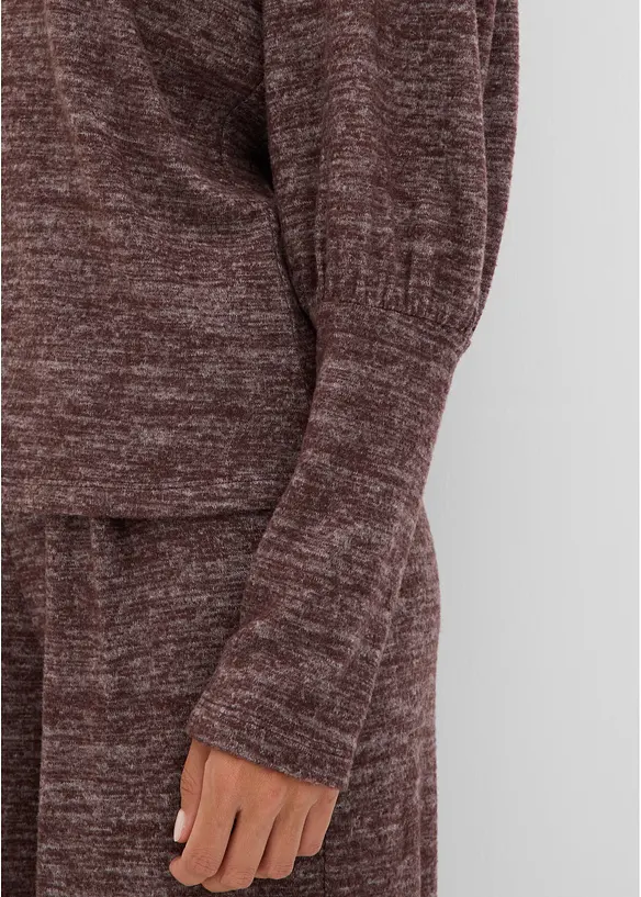 Maglia a maniche lunghe in misto viscosa morbido, bonprix