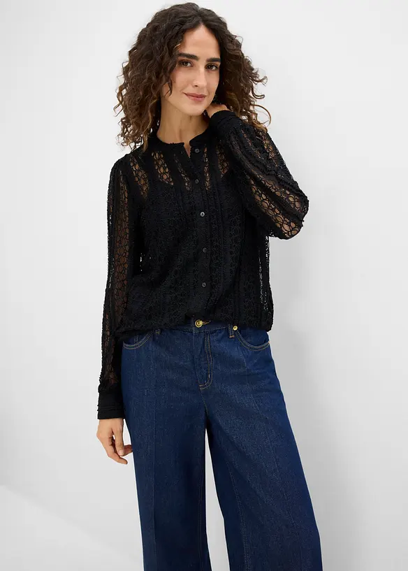 Blusa in jersey con top (set 2 pezzi), bonprix