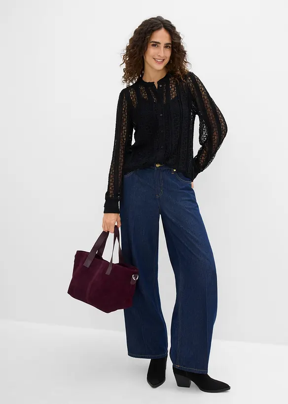 Blusa in jersey con top (set 2 pezzi), bonprix