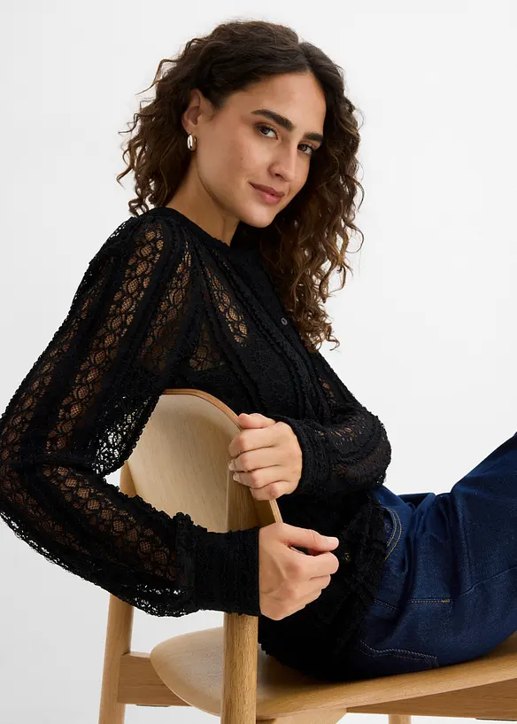 Blusa in jersey con top (set 2 pezzi), bonprix