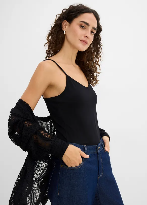 Blusa in jersey con top (set 2 pezzi), bonprix