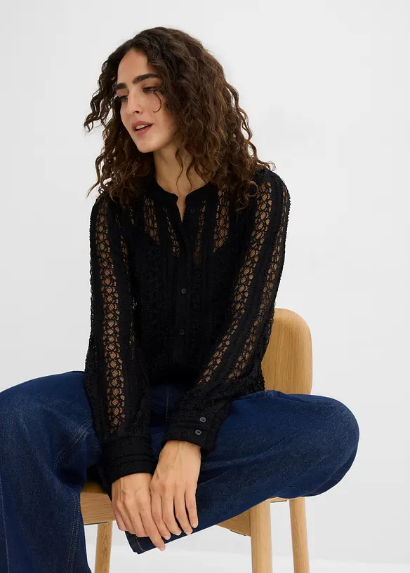 Blusa in jersey con top (set 2 pezzi), bonprix